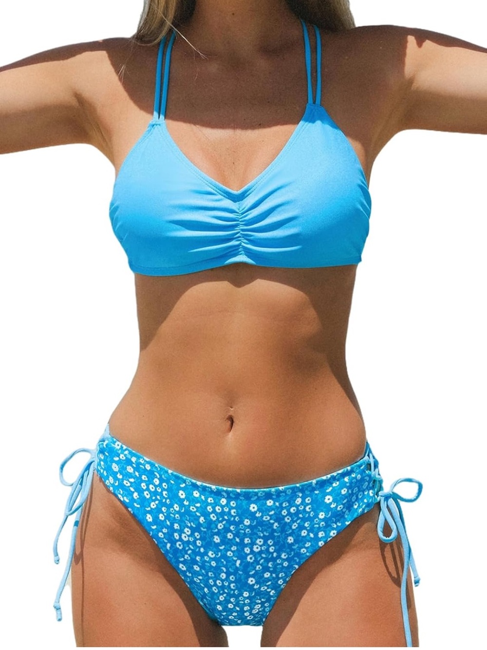 2 Piece Bikini Set Back Braided Straps with Reversible Bottom 1401/bb7-1